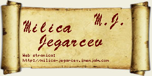 Milica Jegarčev vizit kartica